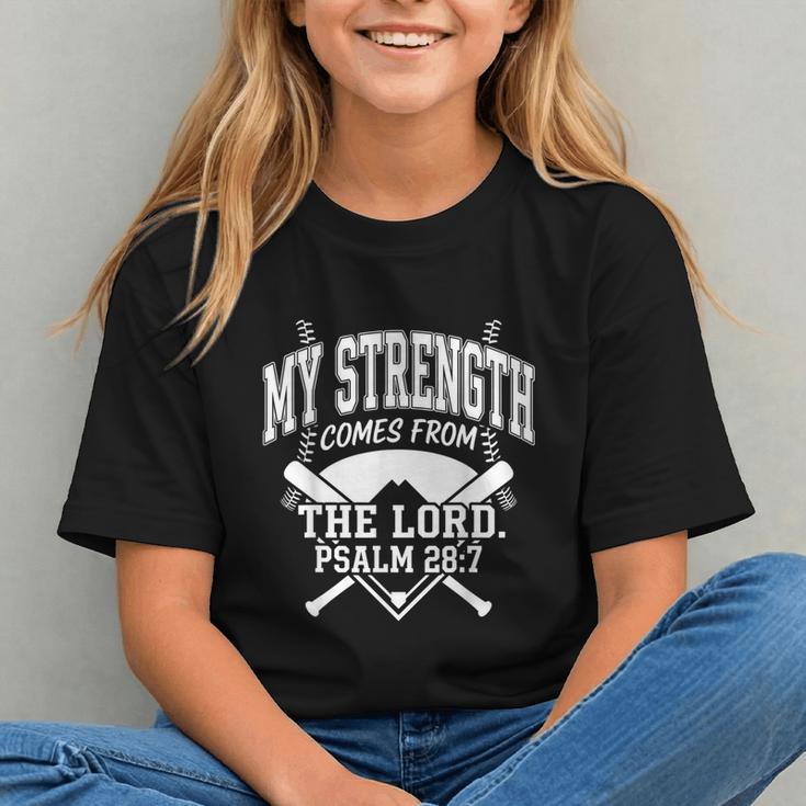 Christian Baseball My Strength Comes From The Lord Baseball Graphic Youth Christian Baseball My Strength Comes From The Lord Baseball Graphic Youth