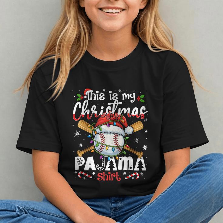 This Is My Christmas Pajama Shirt Baseball Xmas PJs Boys Men Graphic Youth