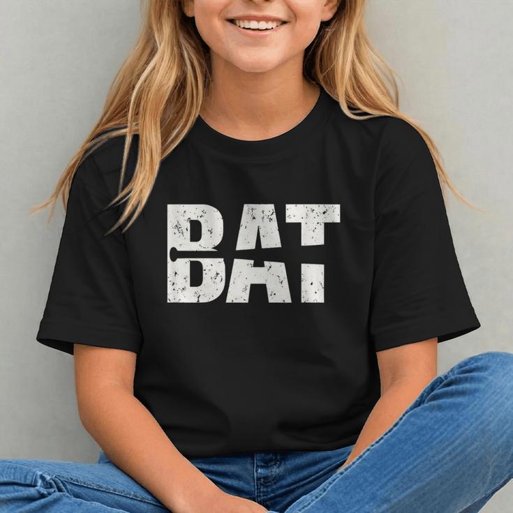 Cool Bat Dad Baseball Tee Women Kids Graphic Youth