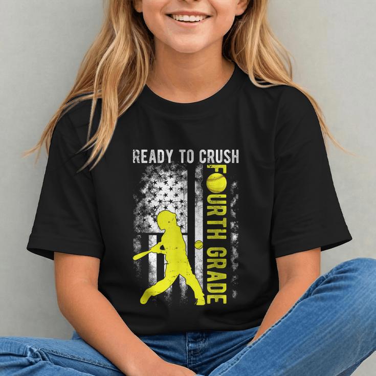 Crush 4th Grade Softball Back to School Youth T-shirt