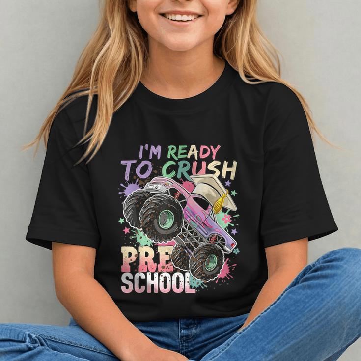 Crush Preschool! Girls Monster Truck Back to School Youth T-Shirt Crush Preschool! Girls Monster Truck Back to School Youth T-Shirt