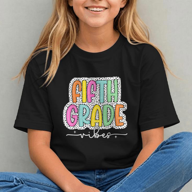 Groovy Dalmatian Dots 5th Grade Back to School Youth T-shirt Groovy Dalmatian Dots 5th Grade Back to School Youth T-shirt