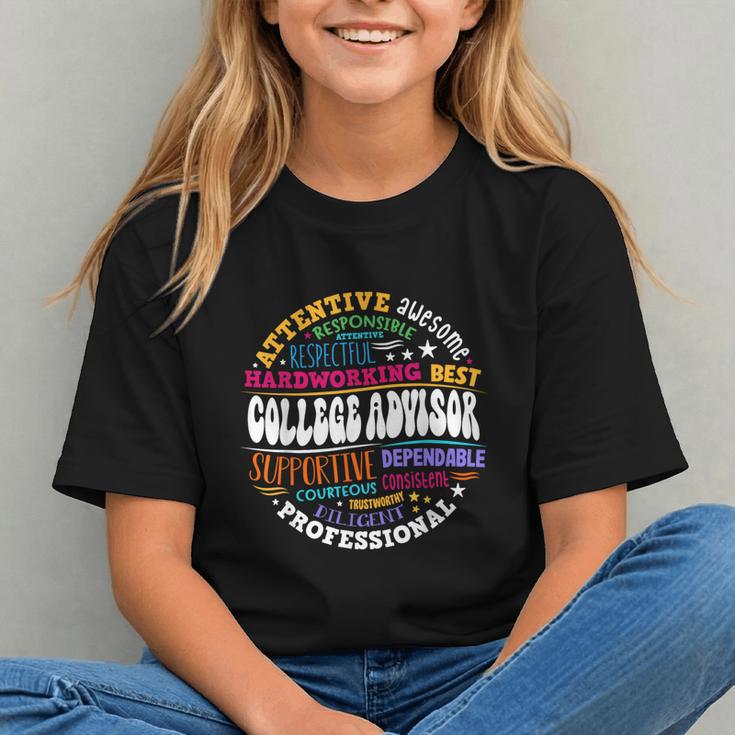 Groovy Vibes for the College Advisor Back to School Youth T-Shirt Groovy Vibes for the College Advisor Back to School Youth T-Shirt