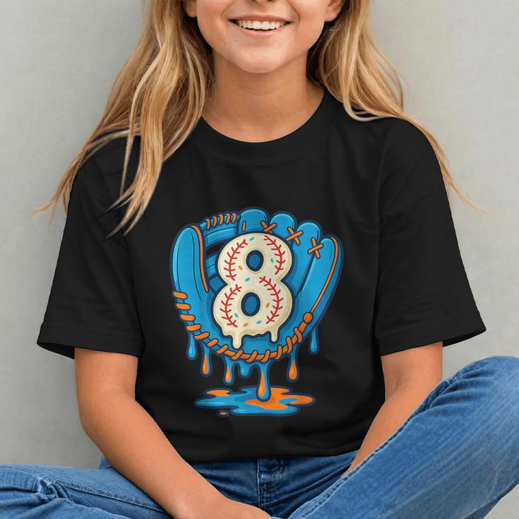Ice Cream Baseball Glove 8th Birthday Edition Graphic Youth Ice Cream Baseball Glove 8th Birthday Edition Graphic Youth