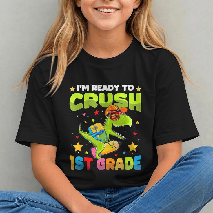 I'm Ready To Crush 1st Grade Dinosaurs Back To School Kids Graphic Youth I'm Ready To Crush 1st Grade Dinosaurs Back To School Kids Graphic Youth