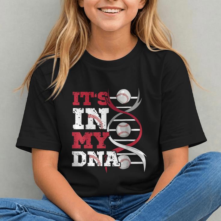 ITS In My DNA Baseball Sport Player Saying Baseball Fan Graphic Youth ITS In My DNA Baseball Sport Player Saying Baseball Fan Graphic Youth