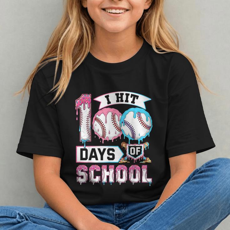 Kids 100 Days Of School Boys 100th Day Baseball Drip Toddler Graphic Youth