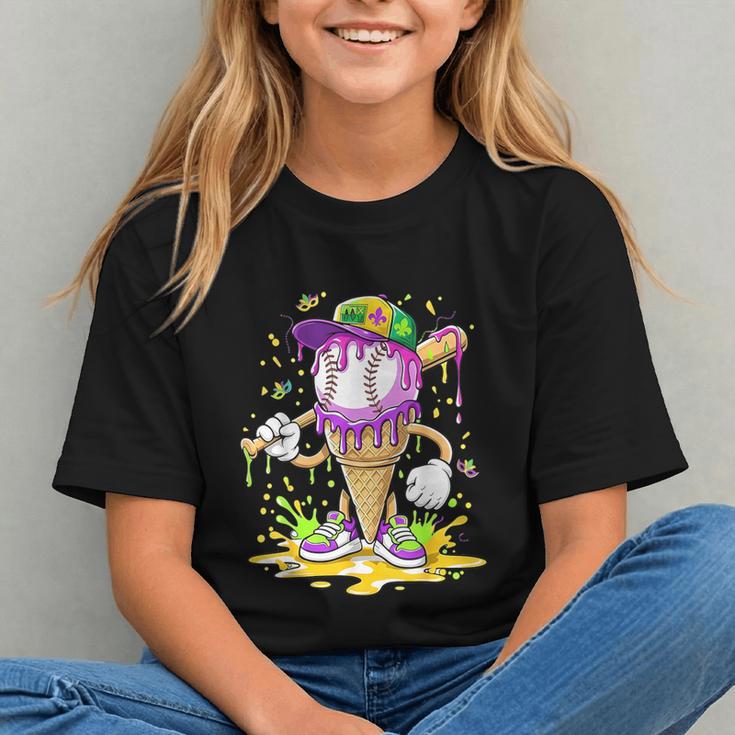 Kids Baseball Drip Ice Cream Apparel Kids Boys Mardi Gras Graphic Youth Kids Baseball Drip Ice Cream Apparel Kids Boys Mardi Gras Graphic Youth