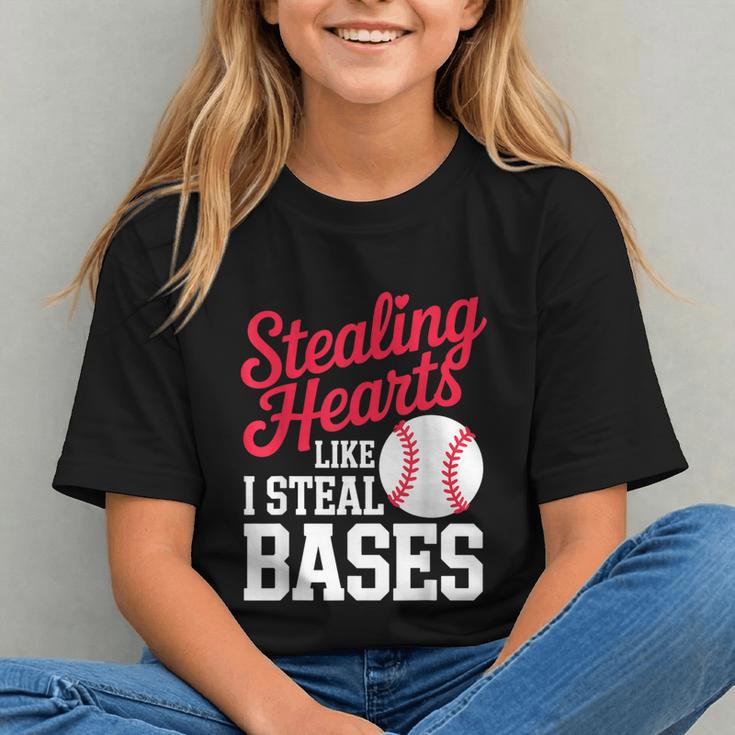 Kids Stealing Hearts Cute Baseball Boys Graphic Youth Kids Stealing Hearts Cute Baseball Boys Graphic Youth