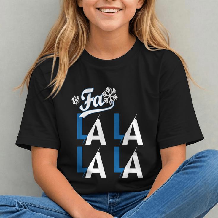 LA Baseball Fan Christmas FA La La Holiday Blue Theme Graphic Youth LA Baseball Fan Christmas FA La La Holiday Blue Theme Graphic Youth