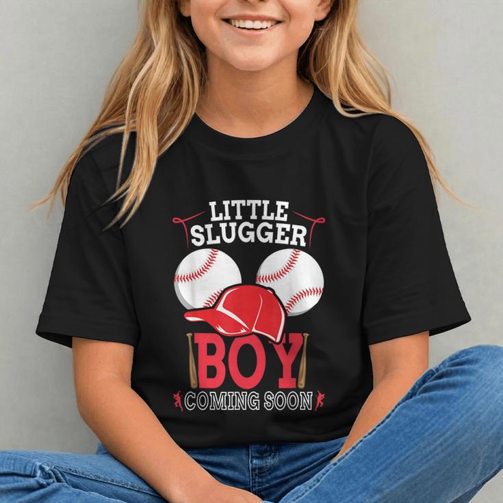 Little Slugger Boy Coming Soon Baby Announcement Baseball Graphic Youth Little Slugger Boy Coming Soon Baby Announcement Baseball Graphic Youth