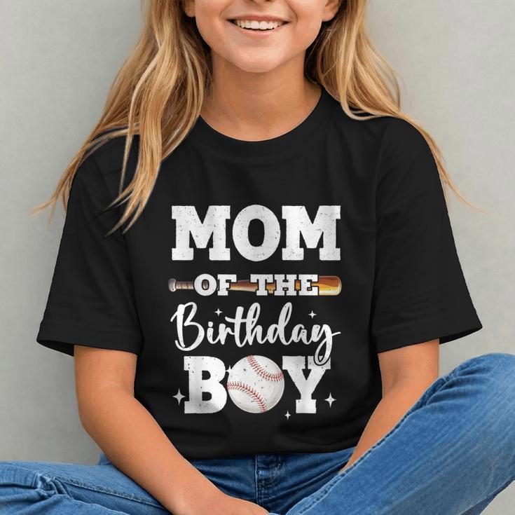 Mom Of The Birthday Boy Baseball Bday Family Graphic Youth