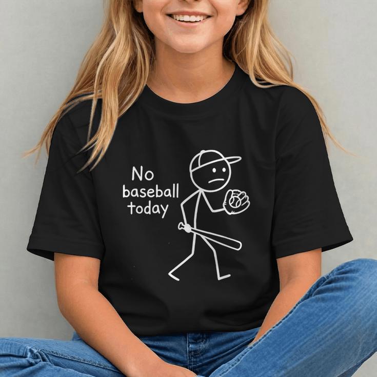 No Baseball Game Today Sad Stickfigure Baseball Player Graphic Youth No Baseball Game Today Sad Stickfigure Baseball Player Graphic Youth