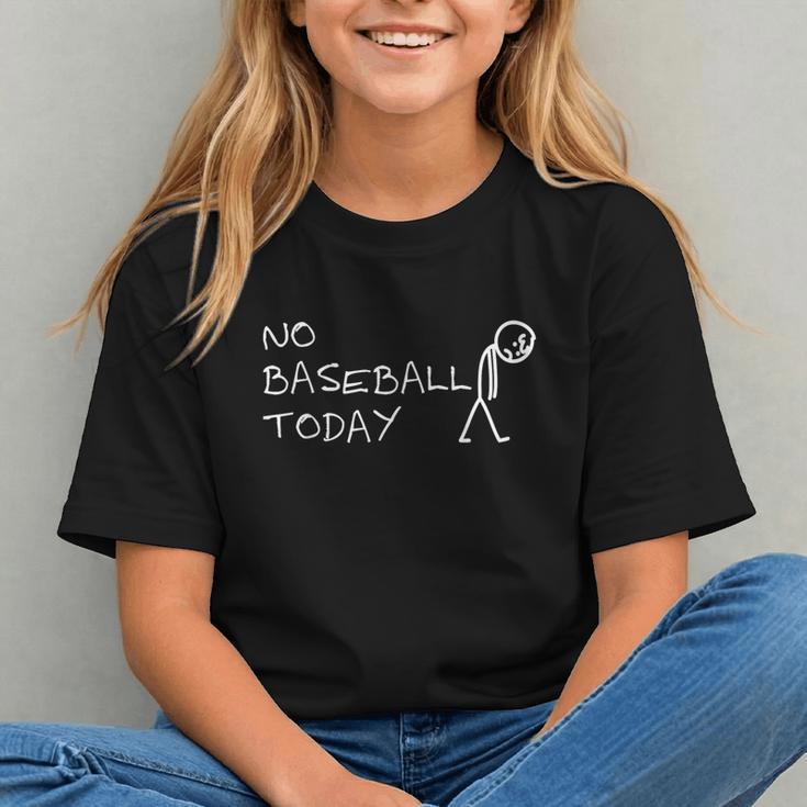 No Baseball Today Sad Stickman Sports Fan Graphic Youth No Baseball Today Sad Stickman Sports Fan Graphic Youth