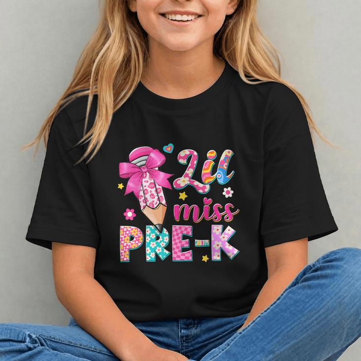 Pencil Bow Lil Miss Pre-K Pre-K Back To School Graphic Youth Pencil Bow Lil Miss Pre-K Pre-K Back To School Graphic Youth