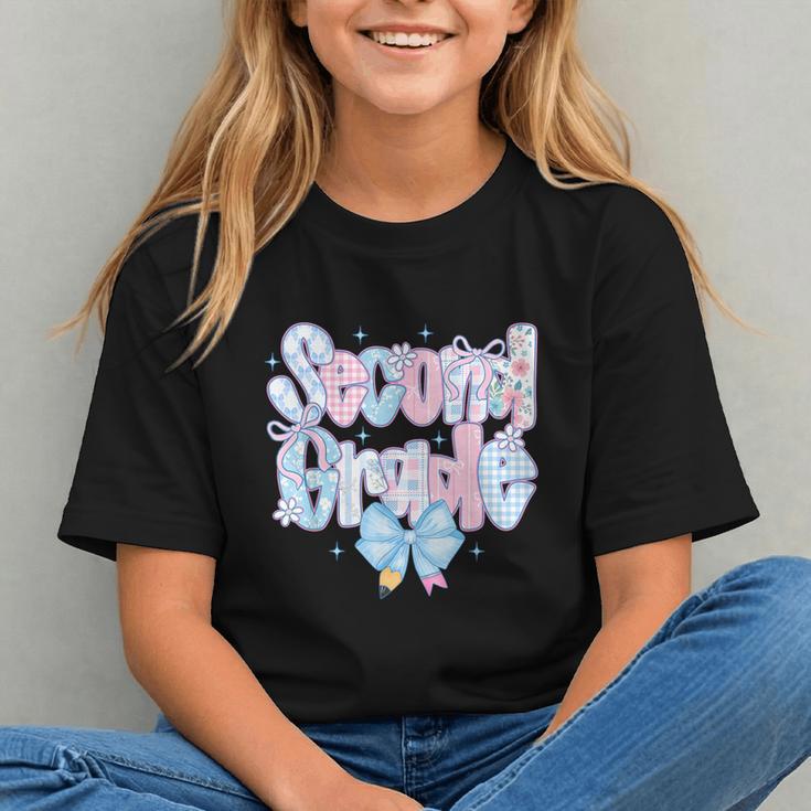 Preppy Second Grade First Day Back To School 2nd Grade Bow Graphic Youth Preppy Second Grade First Day Back To School 2nd Grade Bow Graphic Youth