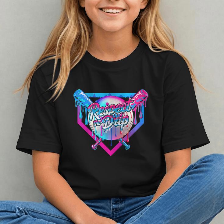 Respect The Drip Baseball Ice Cream For Kids Boys Youth Graphic Youth