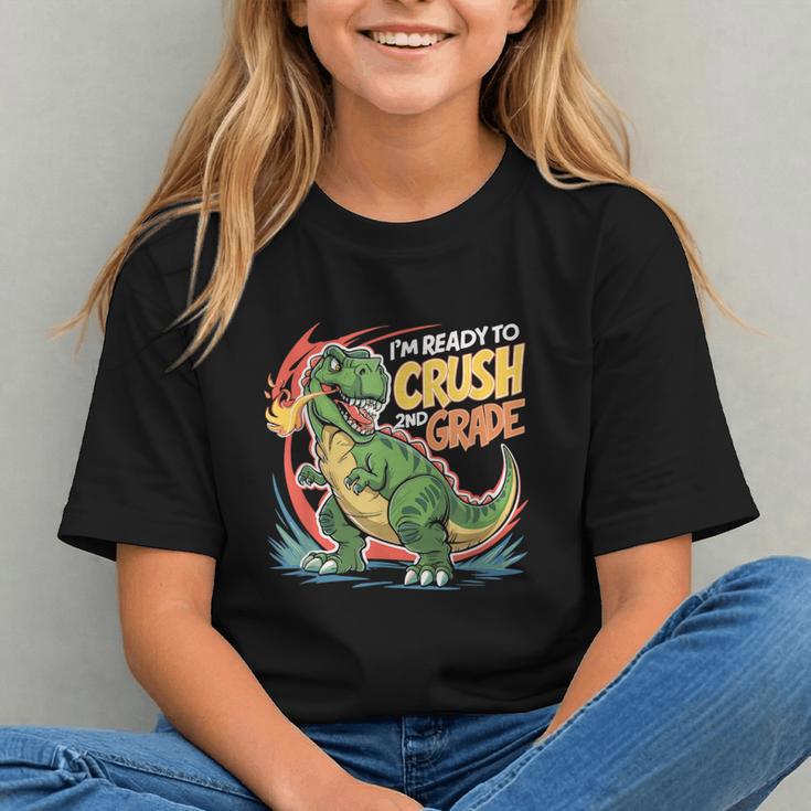 Roaring into 2nd Grade! Dinosaur Back to School Youth T-shirt