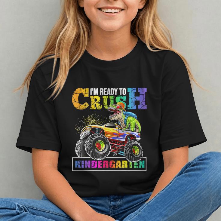 Roaring into Kindergarten! Dinosaur Back to School Youth T-shirt Roaring into Kindergarten! Dinosaur Back to School Youth T-shirt