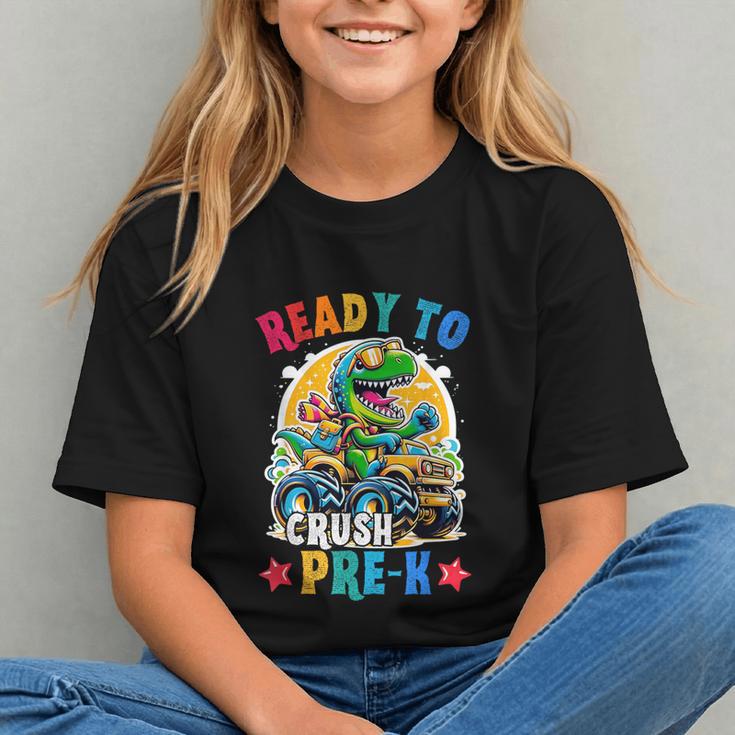 Roaring into Pre-K! Dino Monster Truck Back to School Youth T-shirt Roaring into Pre-K! Dino Monster Truck Back to School Youth T-shirt