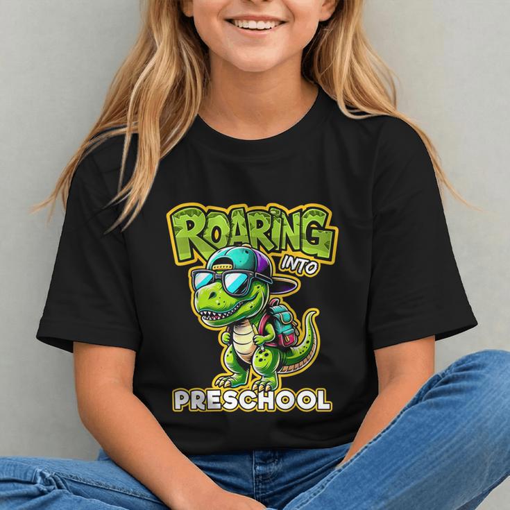 Roaring Into Preschool! Dinosaur Back to School Youth T-shirt Roaring Into Preschool! Dinosaur Back to School Youth T-shirt