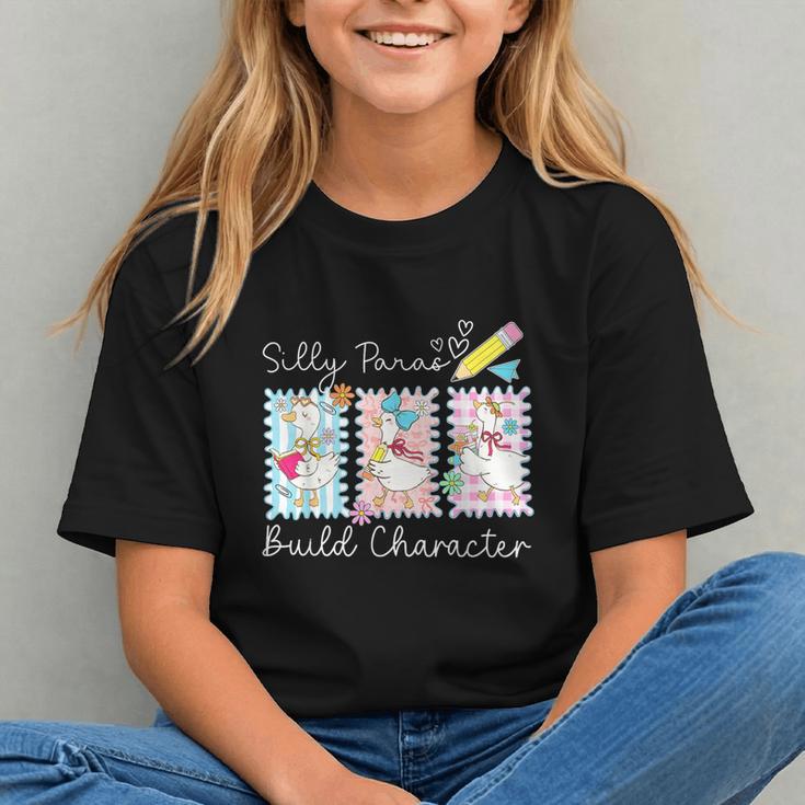 Silly Paras Build Character Back to School Youth T-Shirt Silly Paras Build Character Back to School Youth T-Shirt