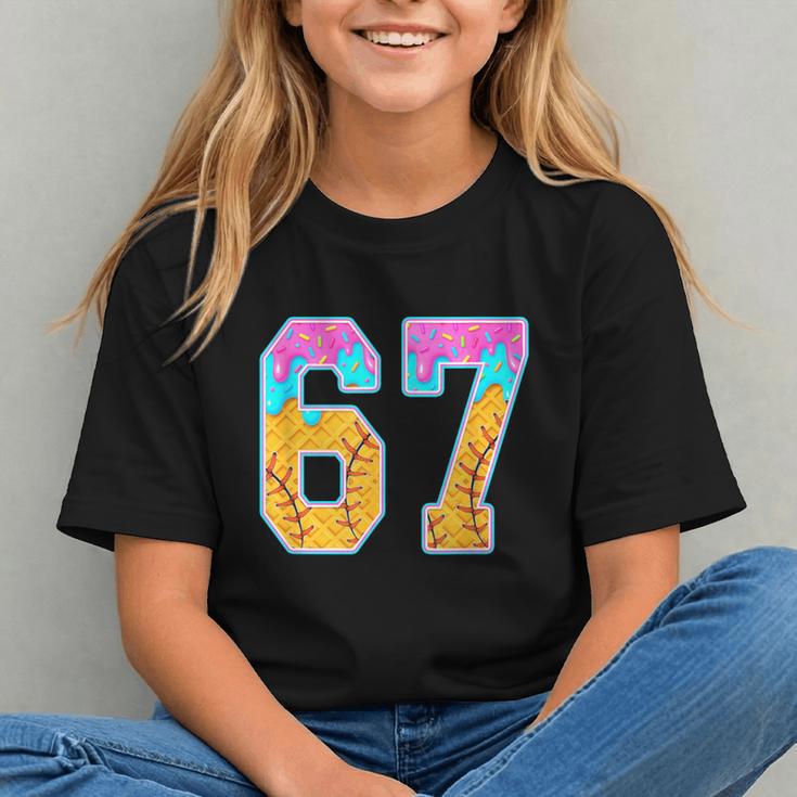 Six Seven Baseball Drip Graphic Youth