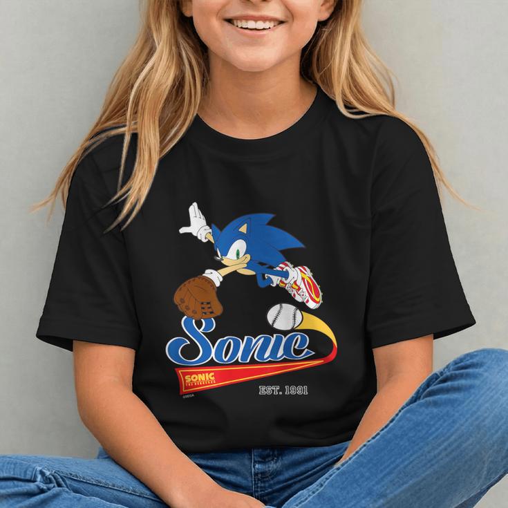 Sonic The Hedgehog Sonic Baseball Est 1991 Graphic Youth Sonic The Hedgehog Sonic Baseball Est 1991 Graphic Youth