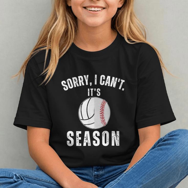 Sorry I Can't It's Volleyball Baseball Season Mom Of Both Graphic Youth Sorry I Can't It's Volleyball Baseball Season Mom Of Both Graphic Youth