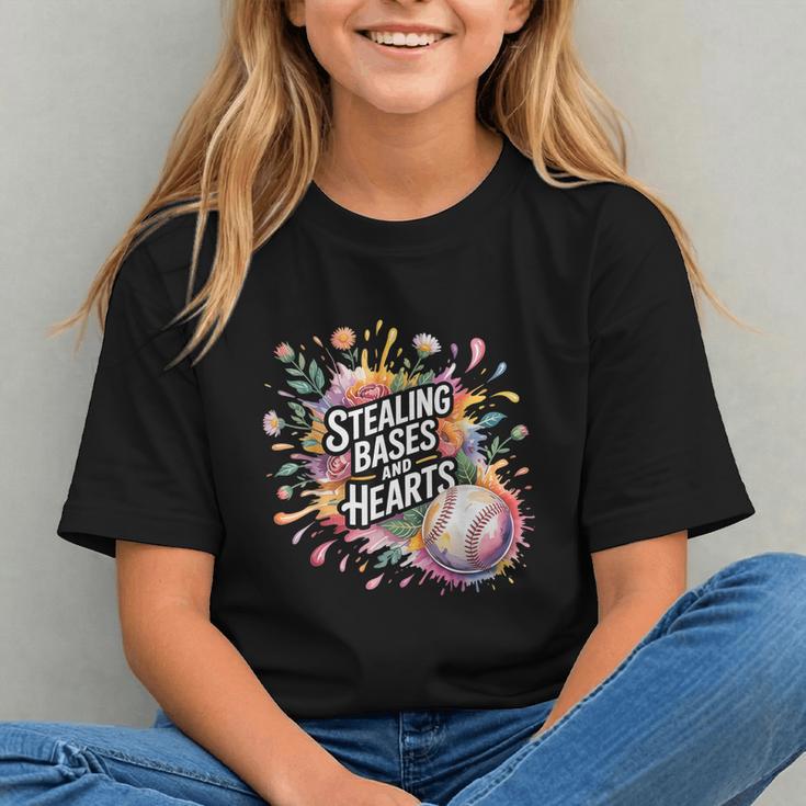 Stealing Bases And Hearts Baseball Puns Sports Graphic Youth Stealing Bases And Hearts Baseball Puns Sports Graphic Youth