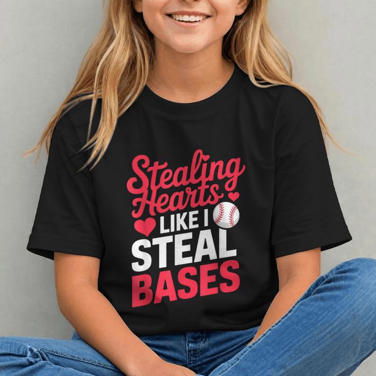 Stealing Hearts Like I Steal Bases Cute Baseball Valentine Graphic Youth Stealing Hearts Like I Steal Bases Cute Baseball Valentine Graphic Youth