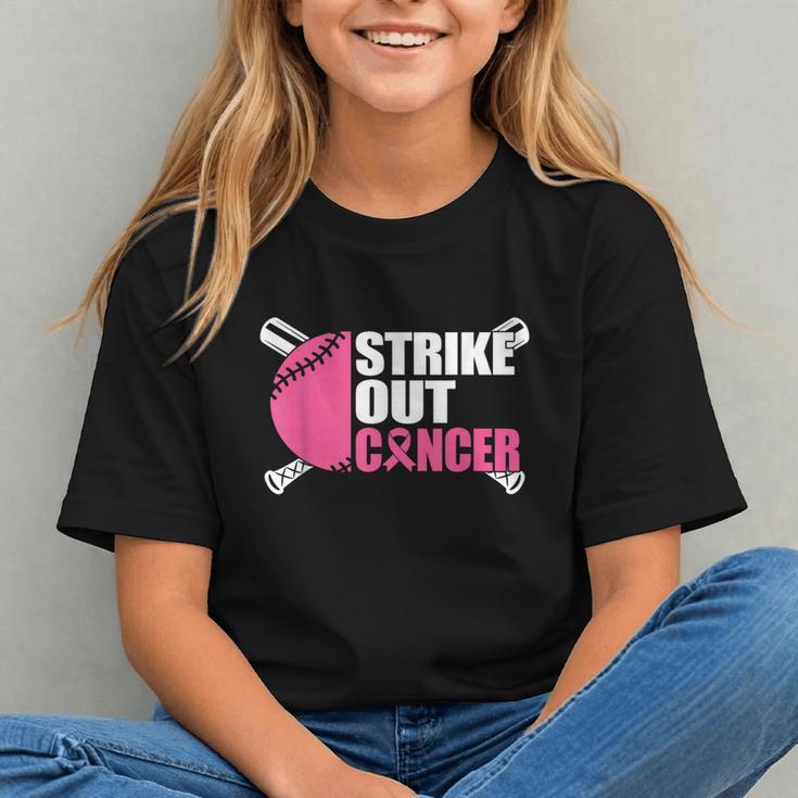 Strike Out Cancer Breast Cancer Awareness Baseball Warrior Graphic Youth Strike Out Cancer Breast Cancer Awareness Baseball Warrior Graphic Youth