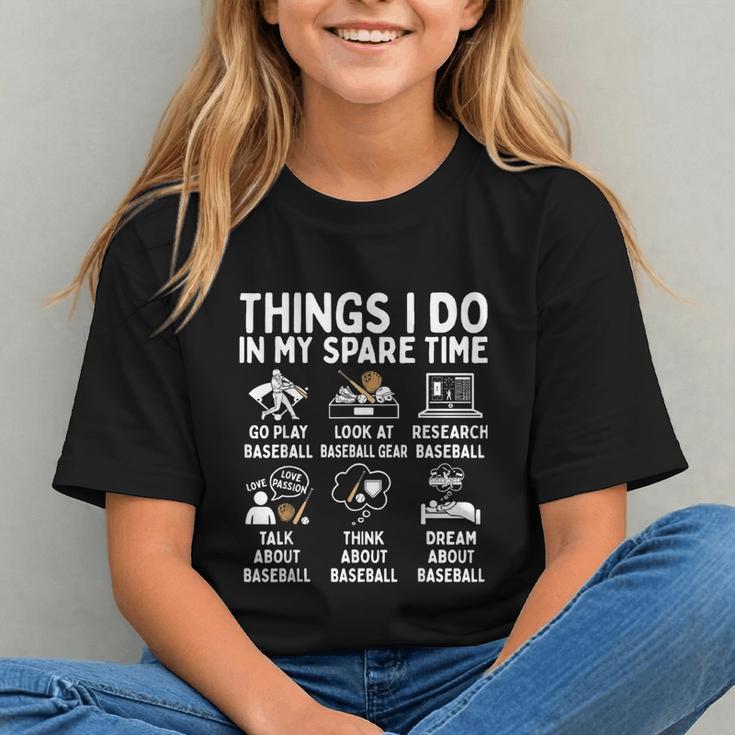 Things I Do In My Spare Time Baseball Lover Graphic Youth Things I Do In My Spare Time Baseball Lover Graphic Youth