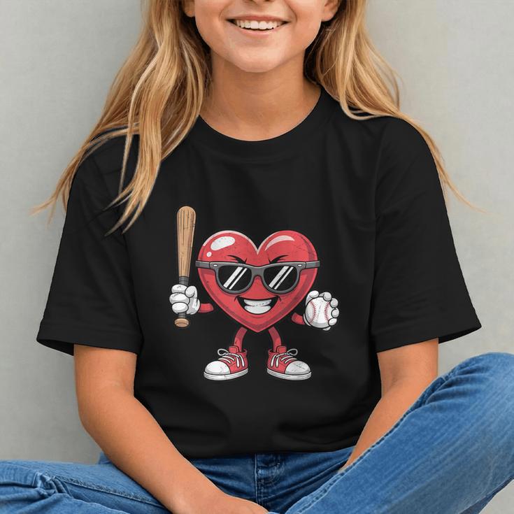 Valentines Day Heart Playing Baseball Boys Men Kids Girls Graphic Youth Valentines Day Heart Playing Baseball Boys Men Kids Girls Graphic Youth