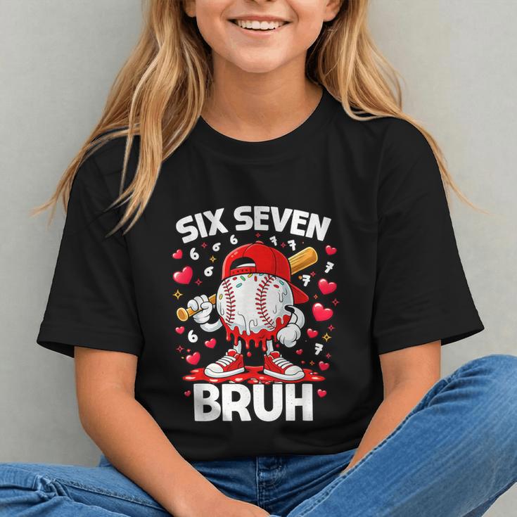 Valentines Day Six Seven Bruh 6 7 Meme Baseball Drip Boys Graphic Youth