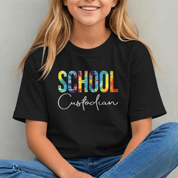 Vibrant Tie Dye Custodian Back to School Youth T-Shirt Vibrant Tie Dye Custodian Back to School Youth T-Shirt