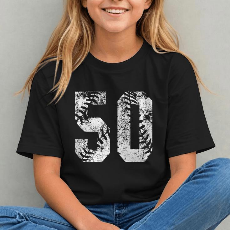 Vintage Baseball Number 50 Jersey Player Uniform Graphic Youth Vintage Baseball Number 50 Jersey Player Uniform Graphic Youth