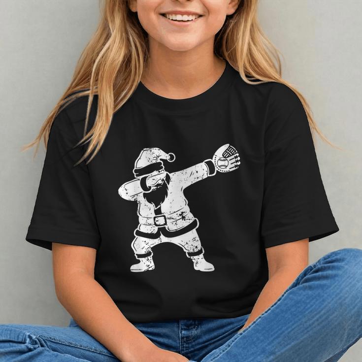 Vintage Dabbing Santa Christmas Baseball Xmas Costume Graphic Youth