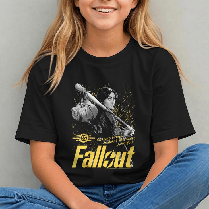 Women's Fallout TV Series Lucy Do Unto Others Baseball Bat Gamer Graphic Youth Women's Fallout TV Series Lucy Do Unto Others Baseball Bat Gamer Graphic Youth