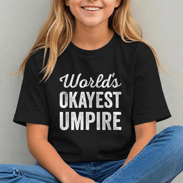 Worlds Okayest Umpire Sarcastic Baseball Game Official Graphic Youth Worlds Okayest Umpire Sarcastic Baseball Game Official Graphic Youth