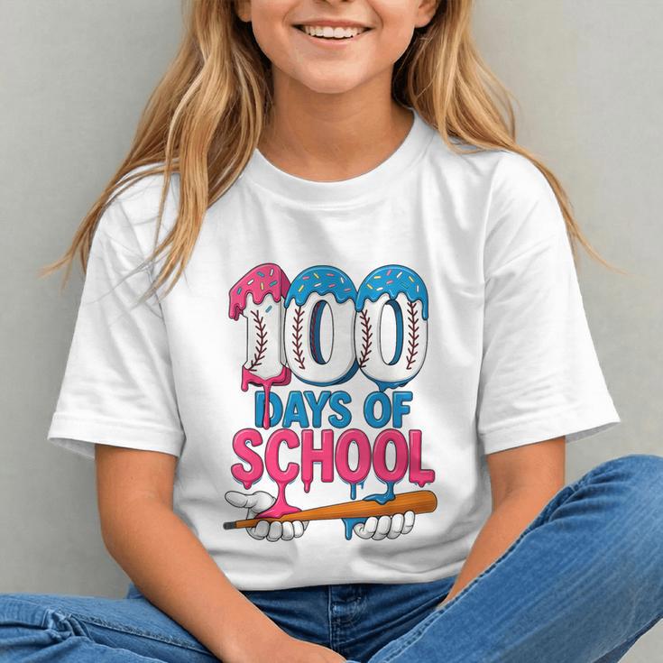 100 Days Of School Baseball Drip Bat 100th Day Of School Boy Graphic Youth 100 Days Of School Baseball Drip Bat 100th Day Of School Boy Graphic Youth
