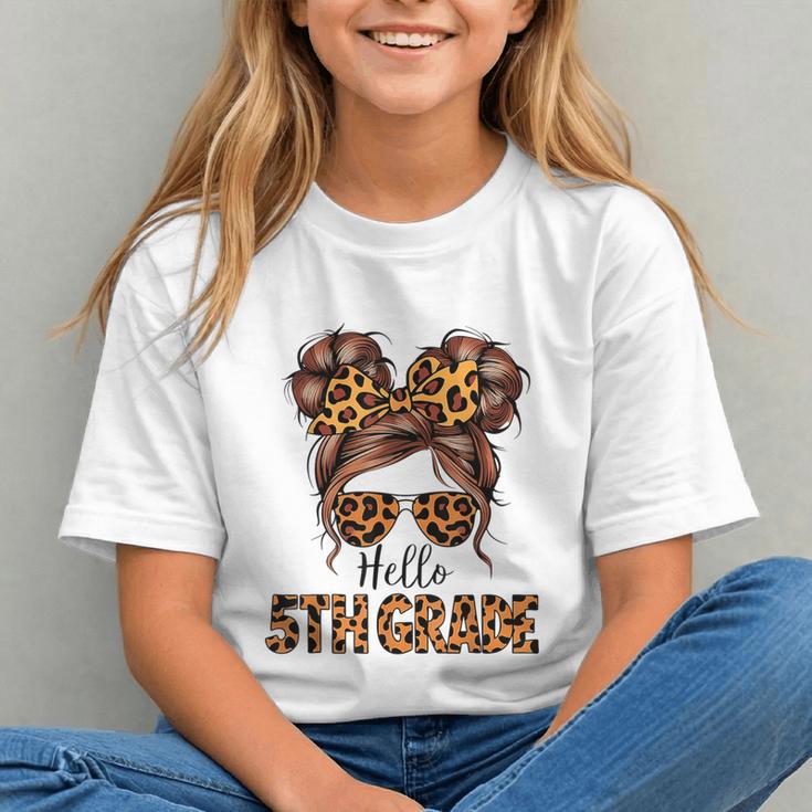5th Grade Vibes Messy Bun Back to School Youth T-shirt 5th Grade Vibes Messy Bun Back to School Youth T-shirt