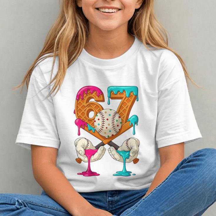 67 Ice Cream Drip Baseball Number 67 Player 67th Birthday Premium Tri-Blend Graphic Youth 67 Ice Cream Drip Baseball Number 67 Player 67th Birthday Premium Tri-Blend Graphic Youth