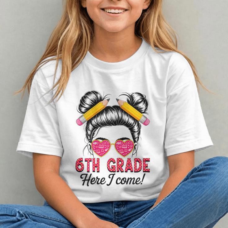 6th Grade Vibes Messy Bun Back to School Youth T-Shirt 6th Grade Vibes Messy Bun Back to School Youth T-Shirt