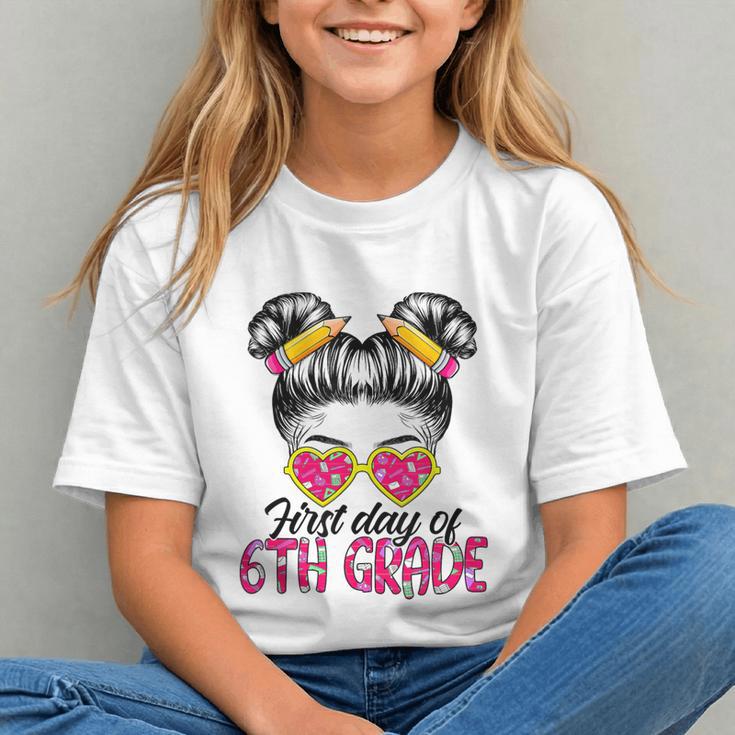 6th Grade Vibes Messy Bun Back to School Youth T-Shirt 6th Grade Vibes Messy Bun Back to School Youth T-Shirt