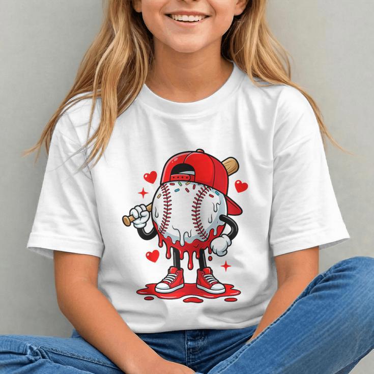 Baseball Drip Icecream Apparel Youth Boy Valentine Raglan Baseball Tee Graphic Youth