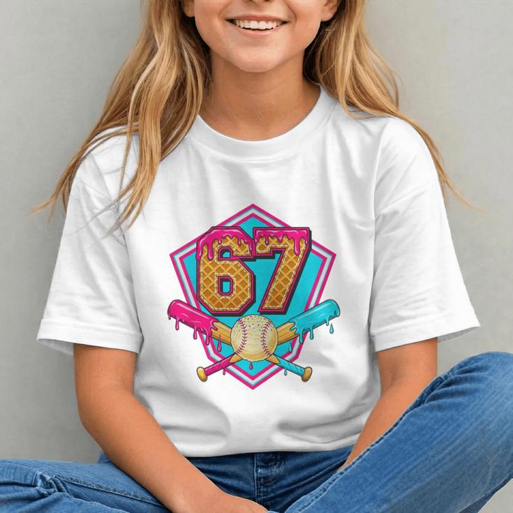 Baseball Drip Jersey Number 67 For Players & 67th Birthday Premium Tri-Blend Graphic Youth Baseball Drip Jersey Number 67 For Players & 67th Birthday Premium Tri-Blend Graphic Youth