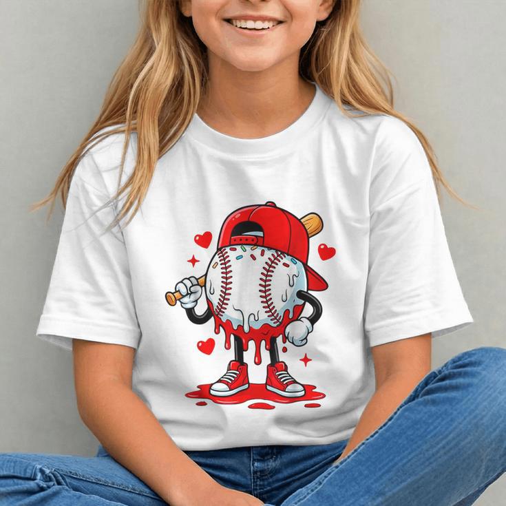 Baseball Drip Valentines Graphic Youth