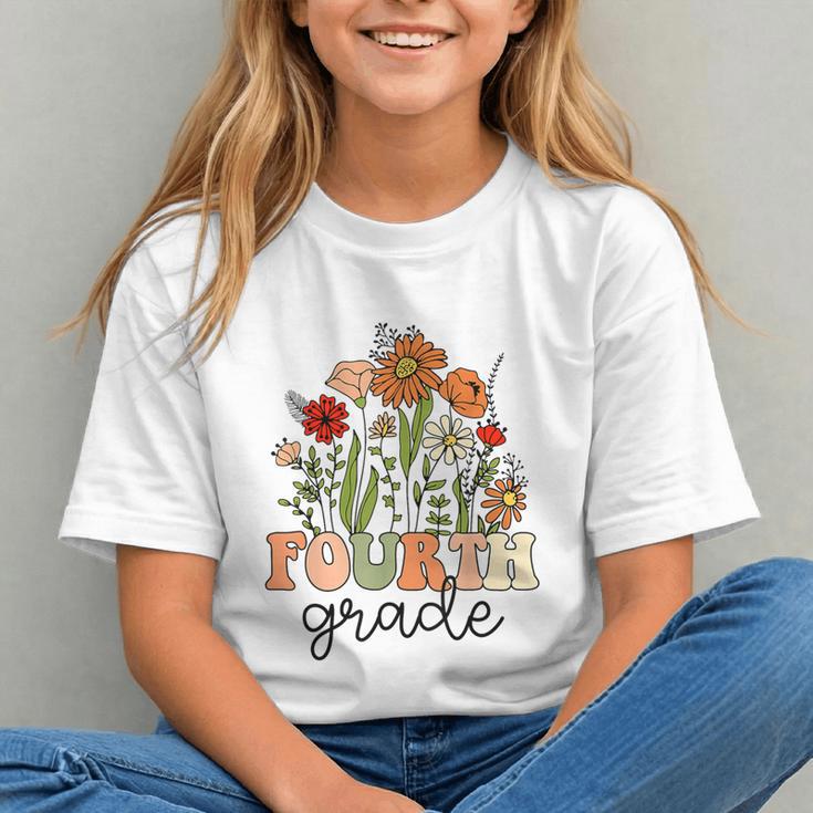 Blooming into 4th Grade! Wildflower Back to School Youth T-Shirt Blooming into 4th Grade! Wildflower Back to School Youth T-Shirt