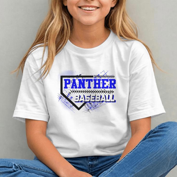 Blue Panther Baseball Home Plate Game Day Mascot Panther Graphic Youth Blue Panther Baseball Home Plate Game Day Mascot Panther Graphic Youth